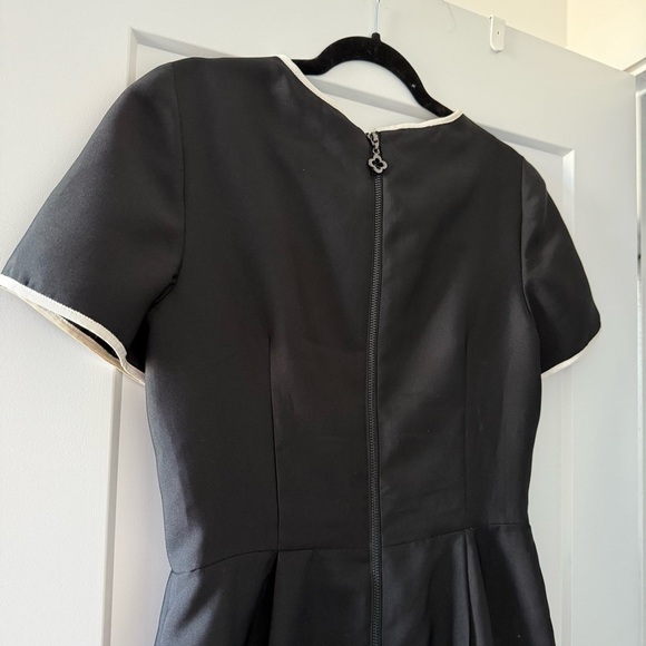 Pink Tartan classic black & white a-line midi dress - size 8 (Medium) - Picture 5 of 7